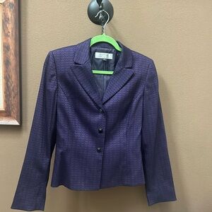 Tahari purple and black jacket